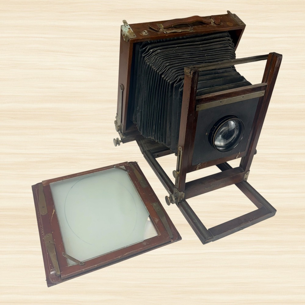 Gundlach 8x10 View Camera Wollensak Velostigmat 12in F4.5 Antique Wood